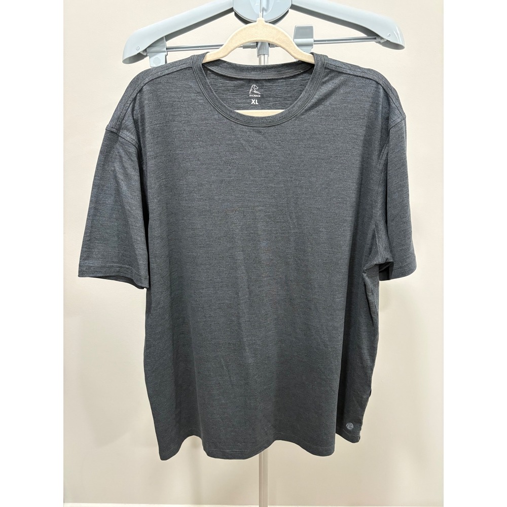 Rhoback Men's Short Sleeve Tailwind Performance Tee Heather Charcoal Grey XL